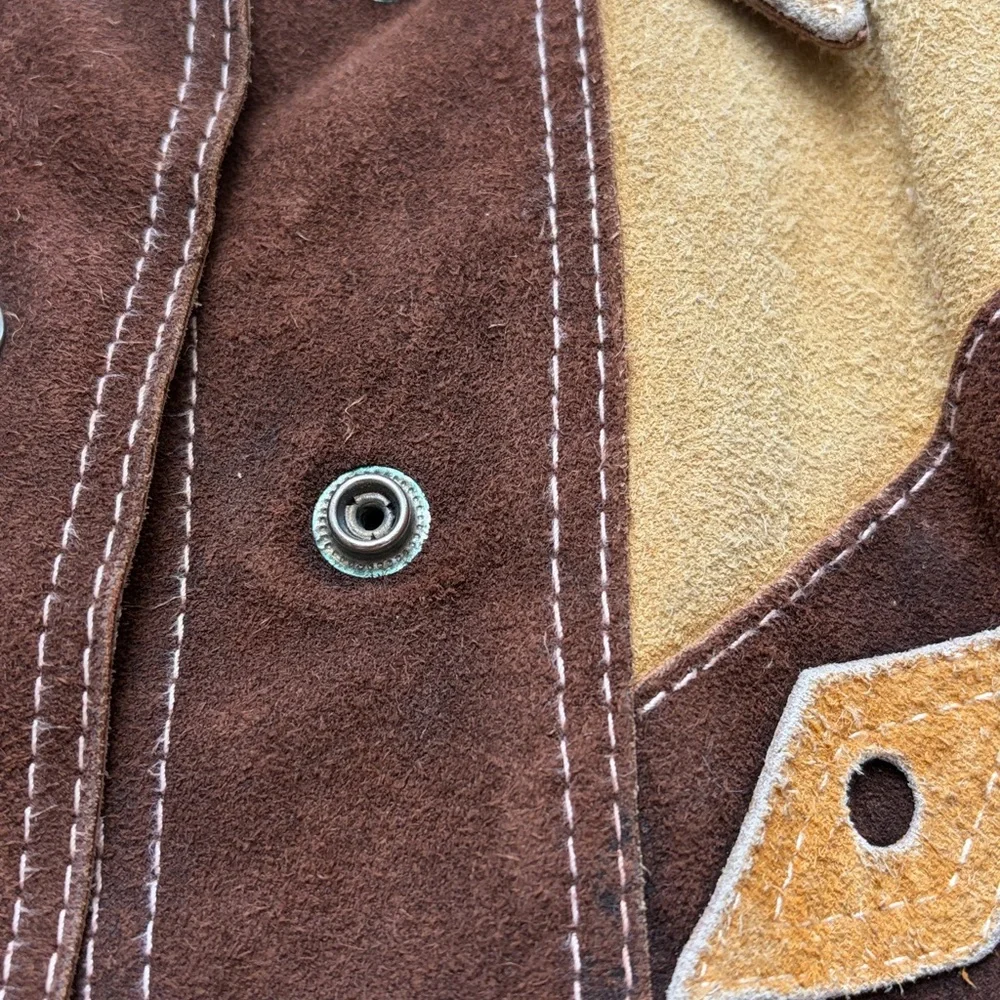 Vintage multicolored suede jacket by suburban international - Picture 3 of 9